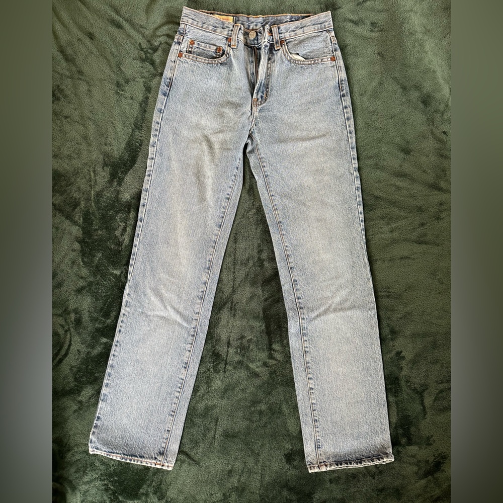 Red engine jeans (mid rise)